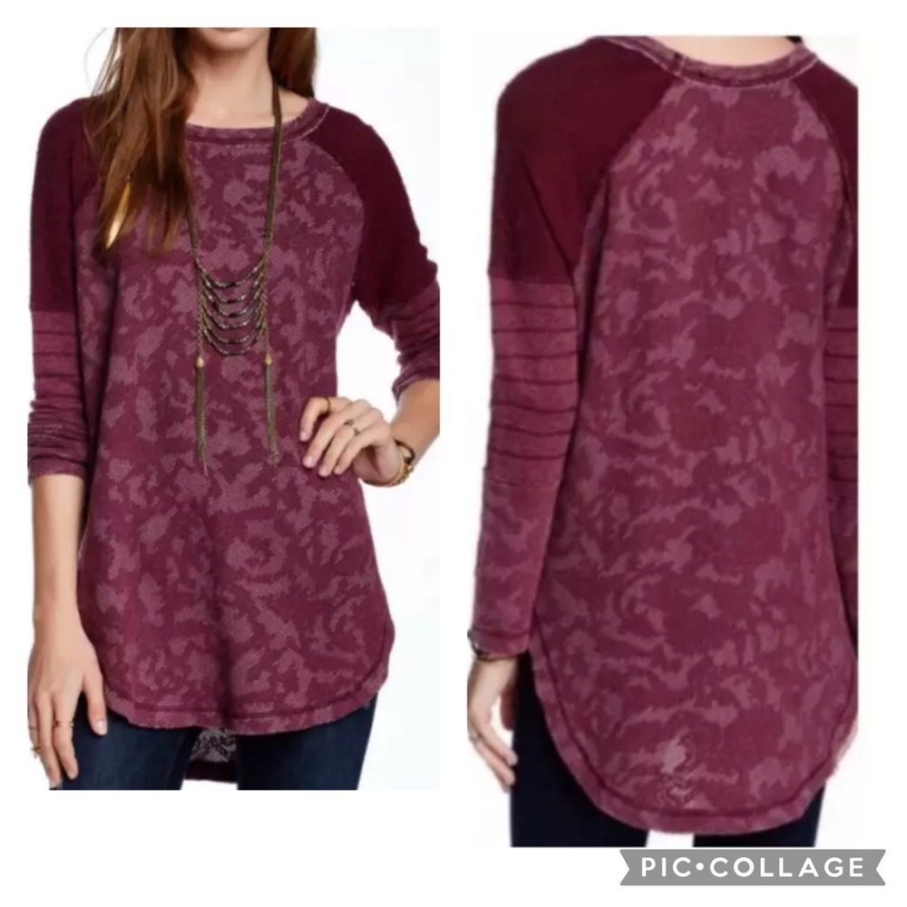 Free People Bed Of Roses Oversized Tunic Sweater Top Small